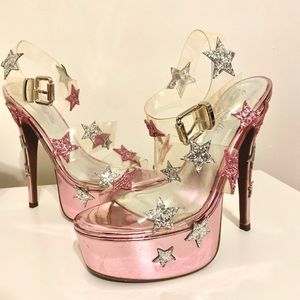 💗🌟Sugar Thrillz Star Shook Platform Heels🌟💗